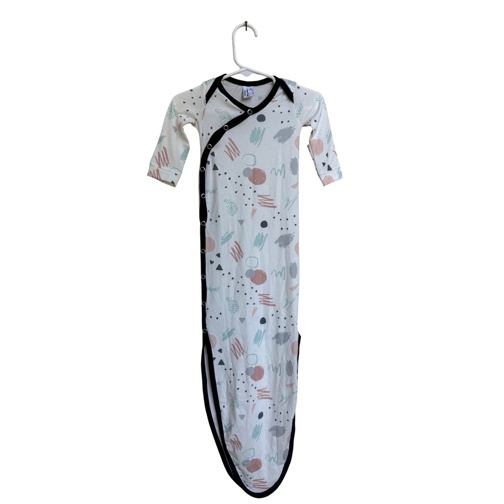 Copper Pearl Knotted Gown‎ Abstract Geometric Side Snap Sleeper Size Newborn